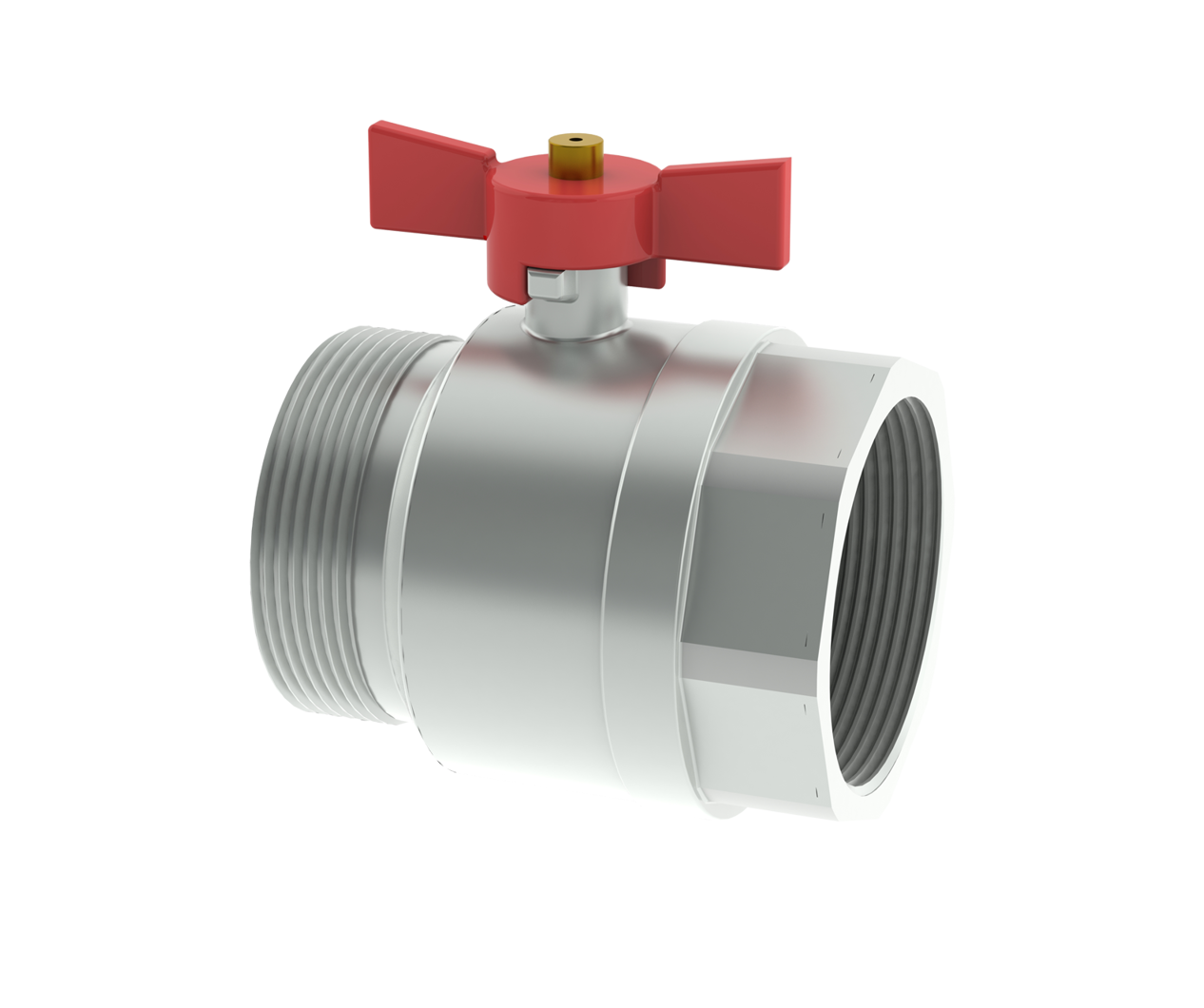 Palloventtiili 1 1/2" sk x 2" tasotiivisteelle
