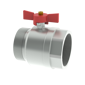 Palloventtiili 1 1/2" sk x 2" tasotiivisteelle